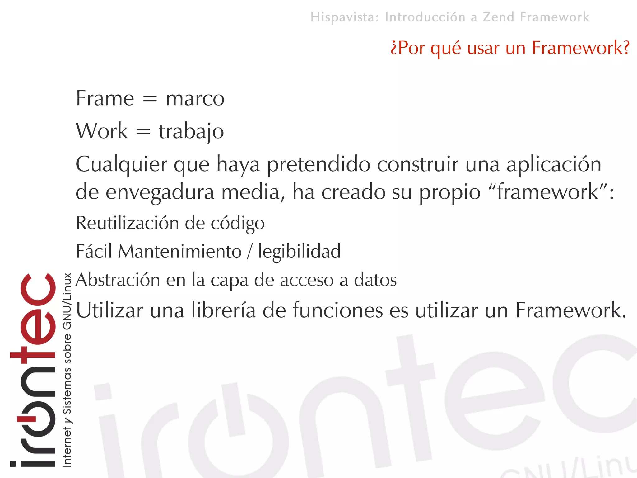 Introducción a Zend Framework