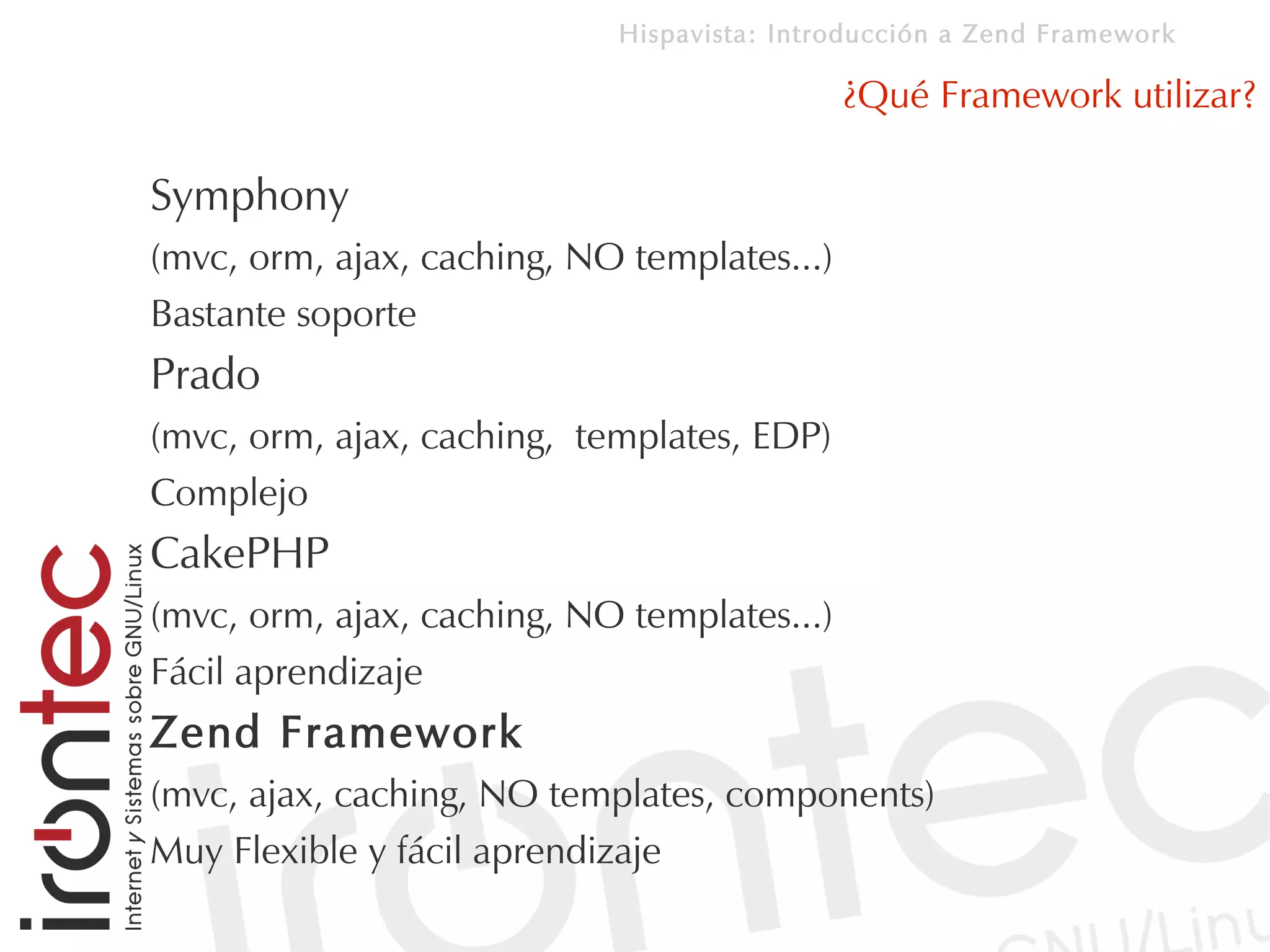 Introducción a Zend Framework