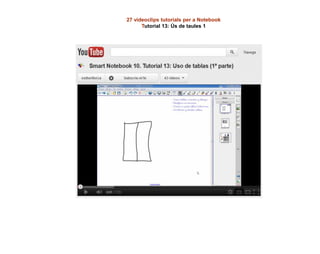 27 videoclips tutorials per a Notebook
Tutorial 13: Ús de taules 1
 