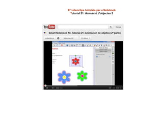 27 videoclips tutorials per a Notebook
Tutorial 21: Animació d'objectes 2
 