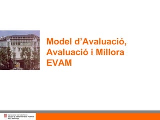 Títol de la presentació per projecció amb canó Model d’Avaluació, Avaluació i Millora  EVAM 