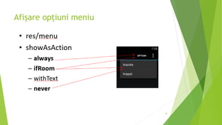 Afișare opțiuni meniu
30
 