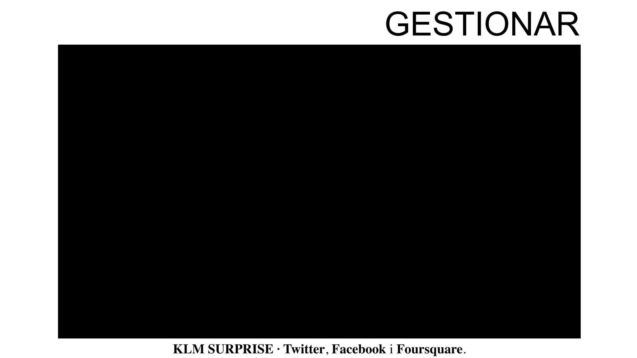 GESTIONAR




KLM SURPRISE · Twitter, Facebook i Foursquare.
 