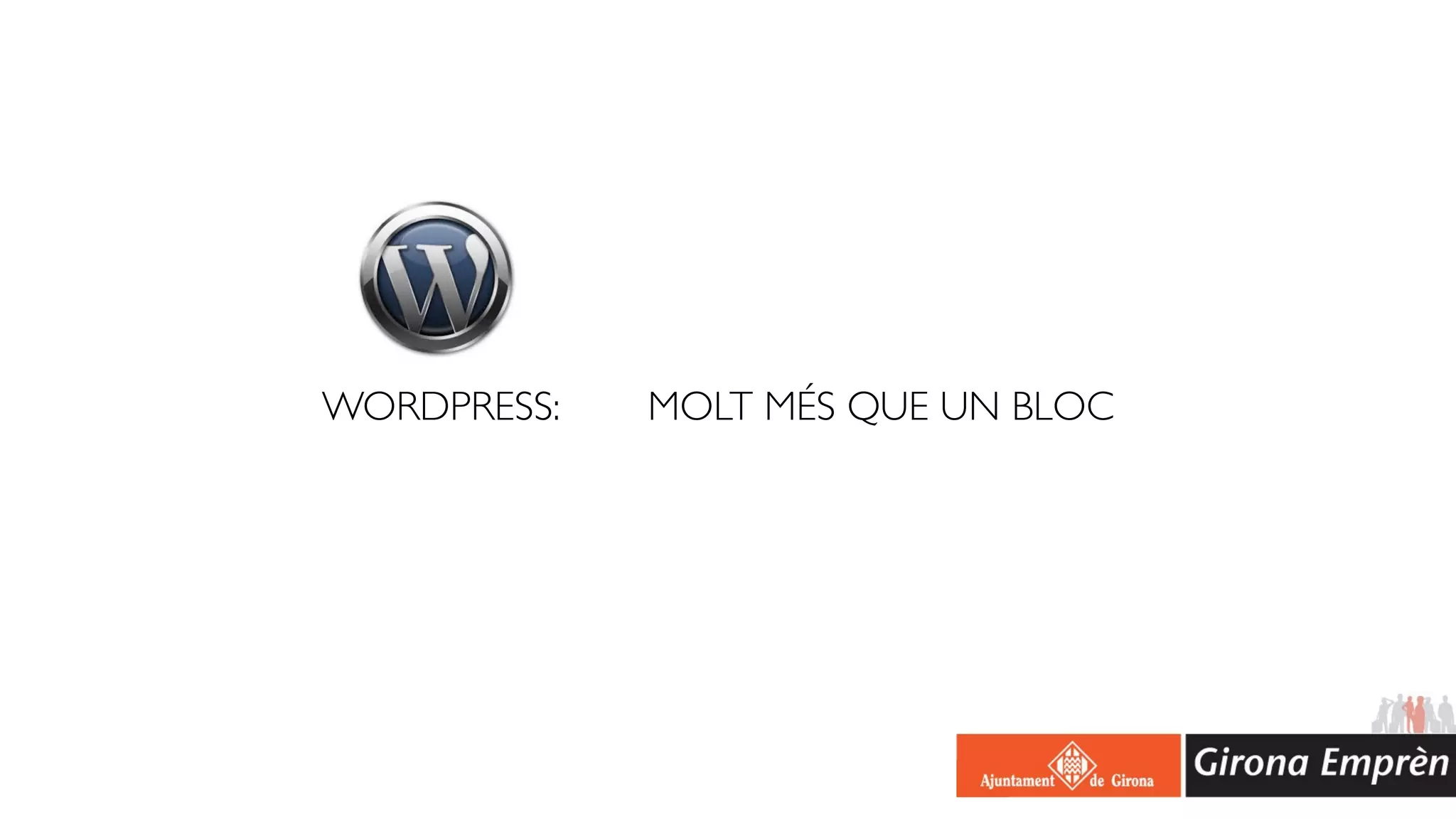 WORDPRESS:   MOLT MÉS QUE UN BLOC
 