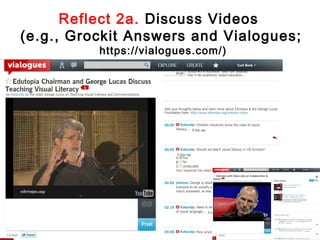 Reflect 2a. Discuss Videos
(e.g., Grockit Answers and Vialogues;
          https://vialogues.com/)
 