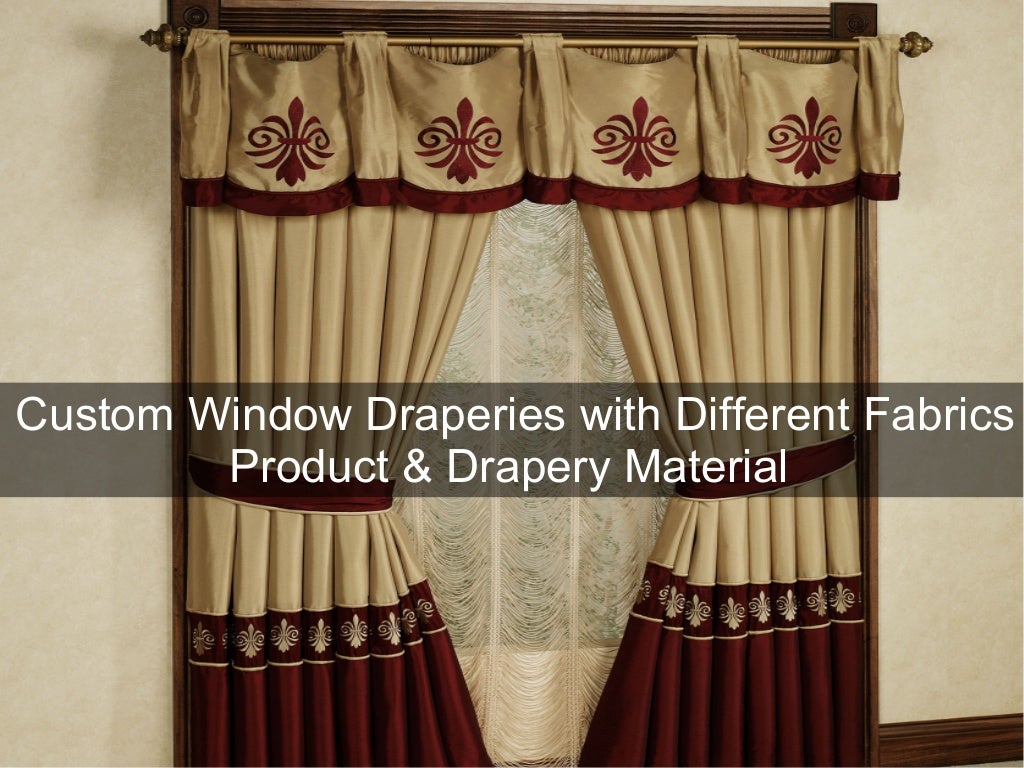 Custom Window Draperies with Different Fabrics Product & Drapery Material