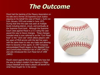 Curt flood Changing Baseball Forever | PPT