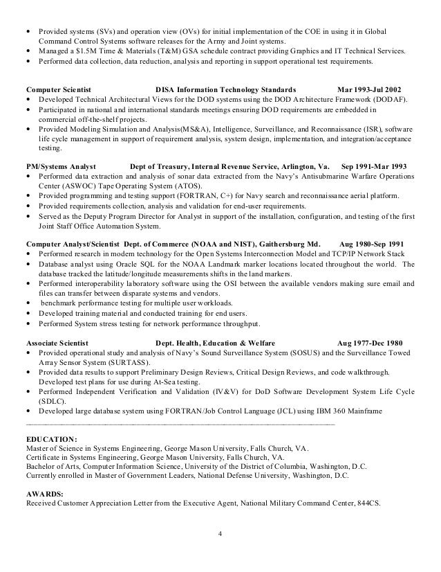 District commander resume