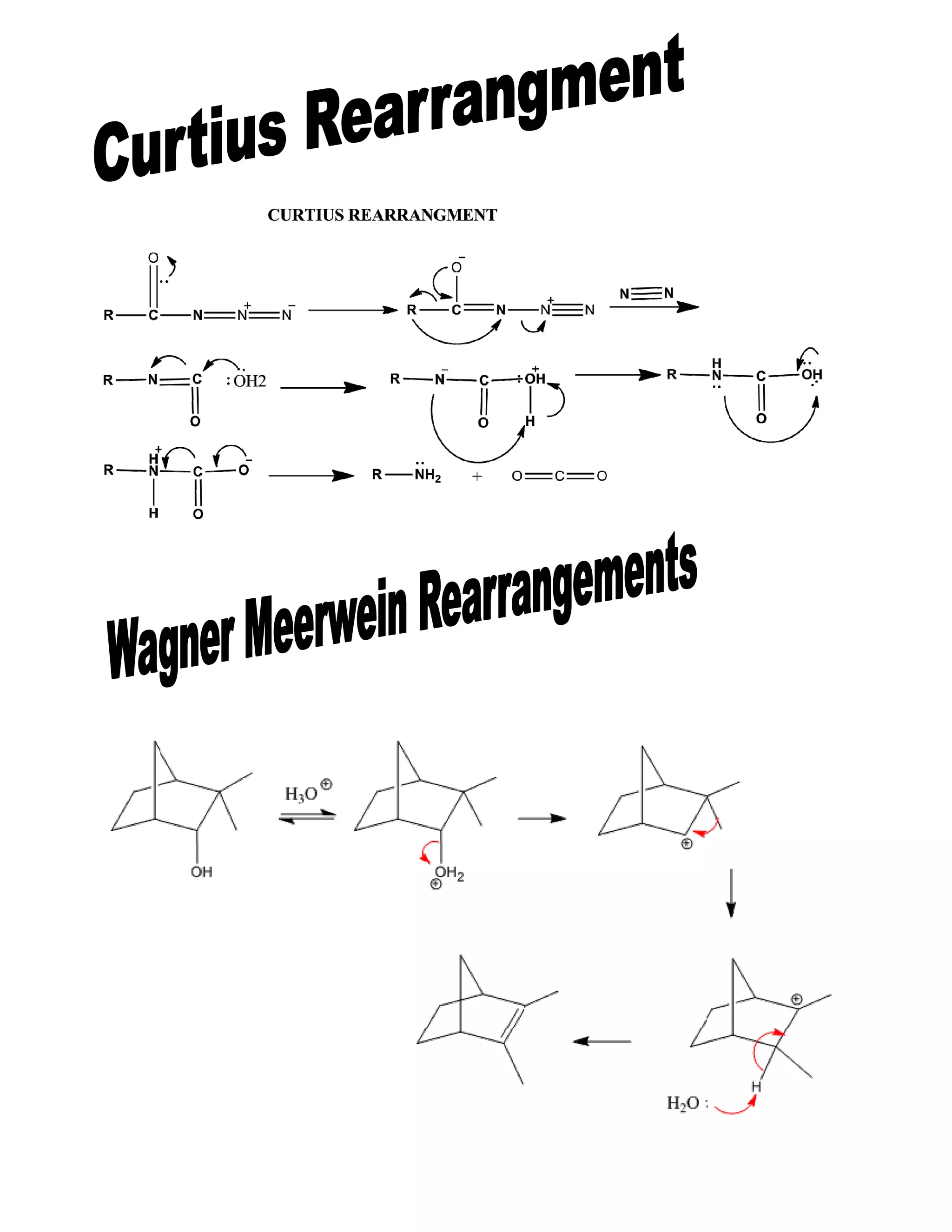 Myers Rearrangement Curtius rearrangement. Wagner Meerwein rearrangement. | PDF