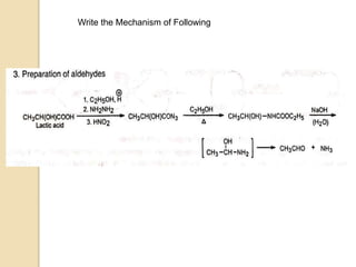 Write the Mechanism of Following
 