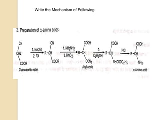 Write the Mechanism of Following
 