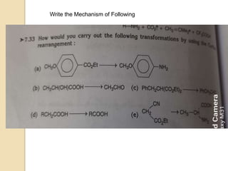 Write the Mechanism of Following
 