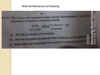 Write the Mechanism of Following
 