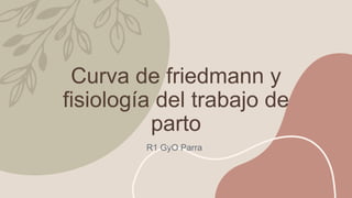 Curva de friedmann y
fisiología del trabajo de
parto
R1 GyO Parra
 