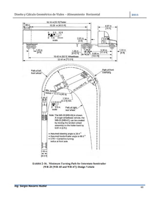 Diseño	y	Cálculo	Geométrico	de	Viales		-	Alineamiento		Horizontal	 	
Ing. Sergio Navarro Hudiel 48	
	
	
 