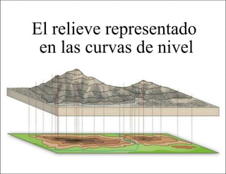 El relieve representado
en las curvas de nivel
 