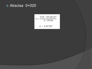    Abscisa 0+020
 