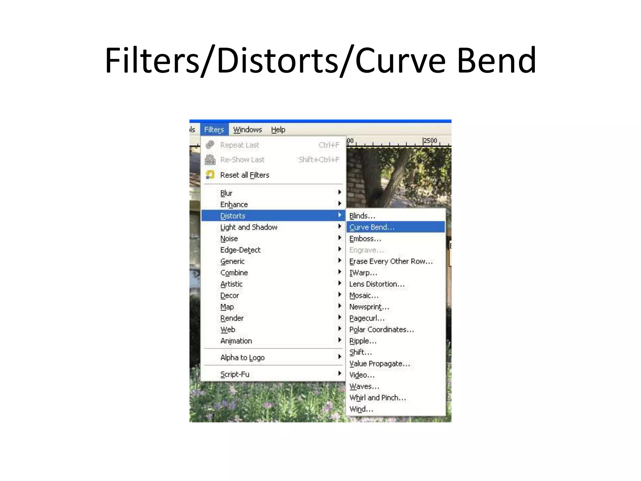 Filters/Distorts/Curve Bend