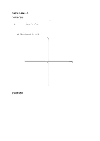 CURVED GRAPHS
QUESTION 1
QUESTION 2
 