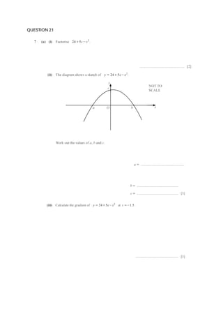 CURVED GRAPHS (2) IGCSE MATHEMATICS PRACTICE pdf | PDF