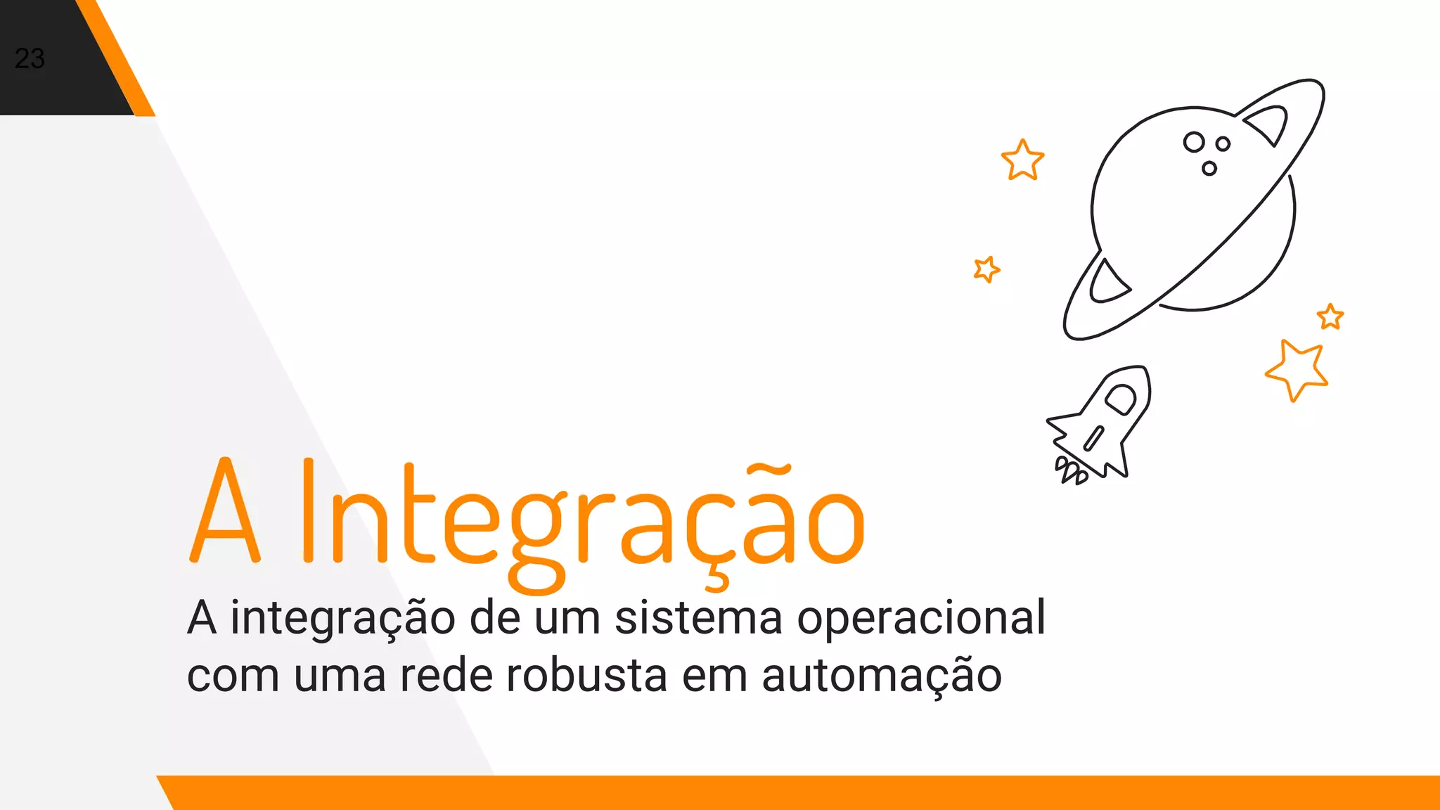 A IntegraçãoA integração de um sistema operacional
com uma rede robusta em automação
23
 