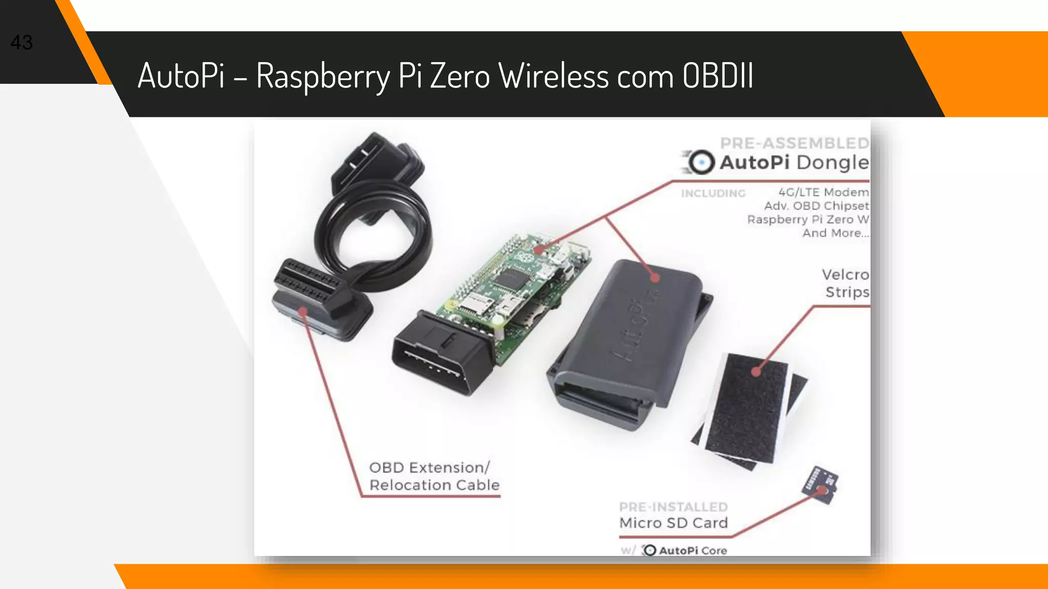 AutoPi – Raspberry Pi Zero Wireless com OBDII
43
 