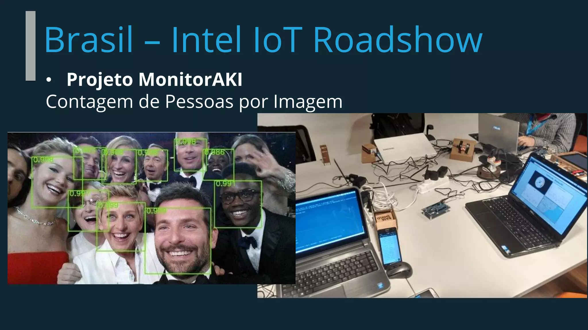 Brasil – Intel IoT Roadshow
• Projeto MonitorAKI
Contagem de Pessoas por Imagem
 