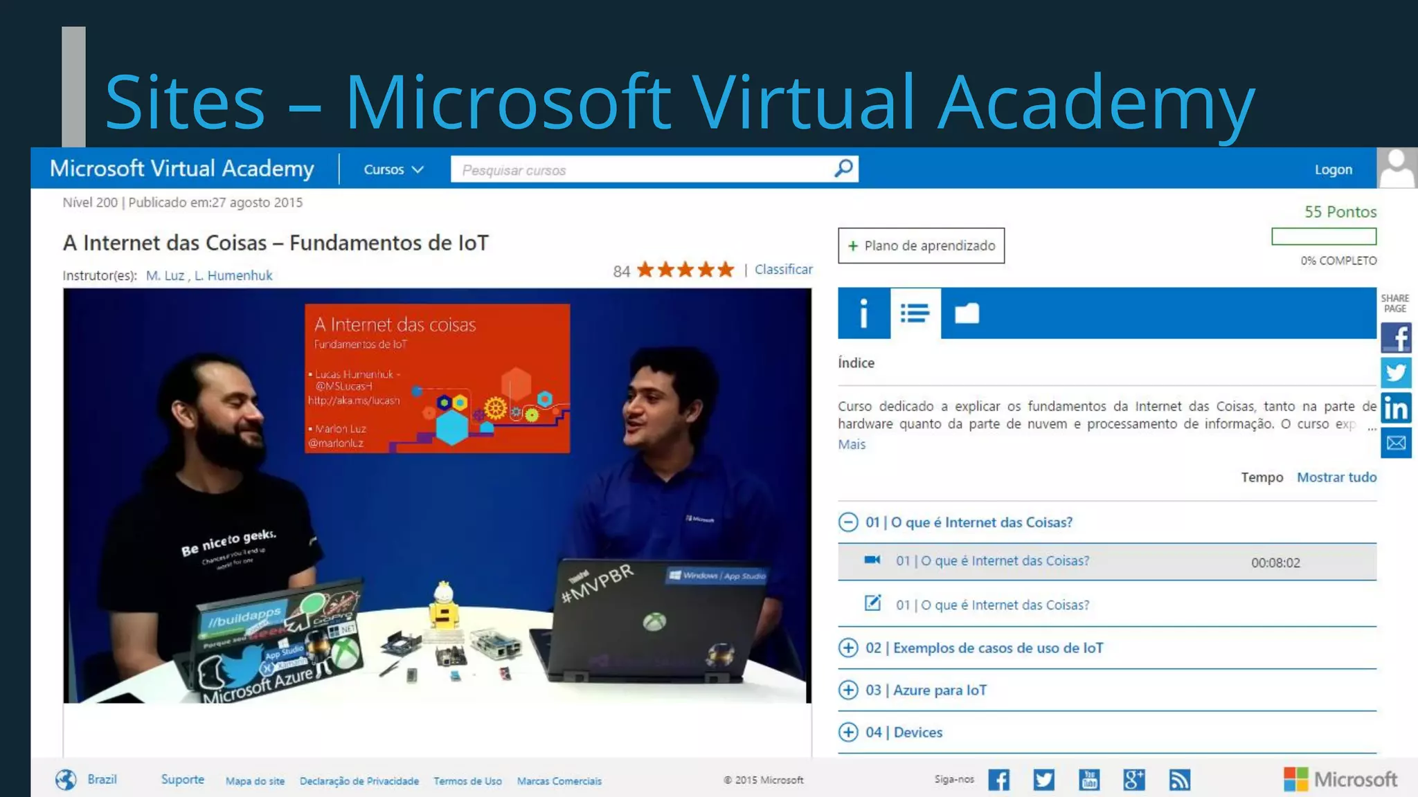 Sites – Microsoft Virtual Academy
 