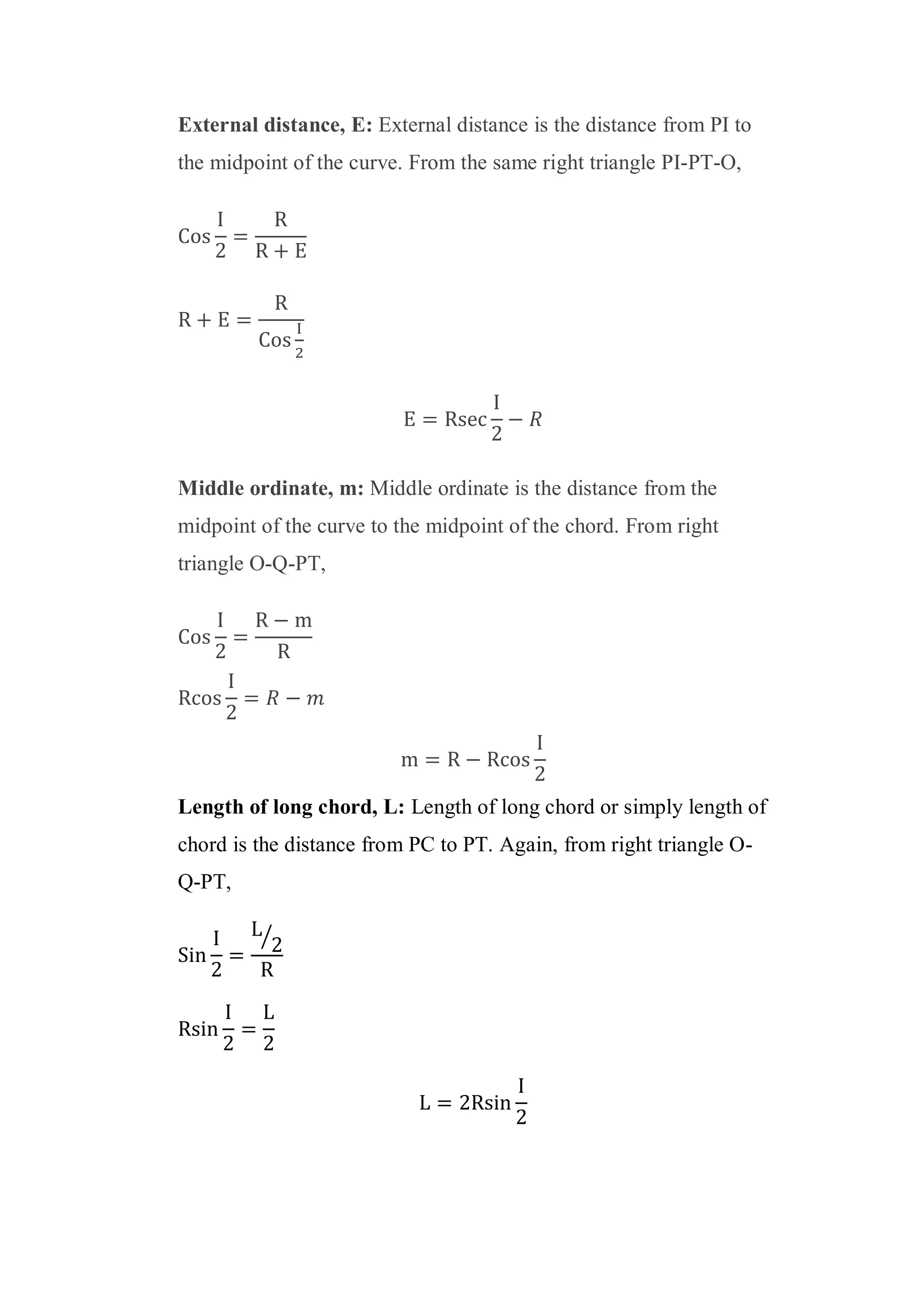 Curves in Civil Survey | PDF