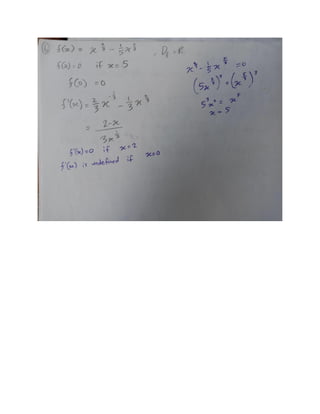 Curve sketching personal notes