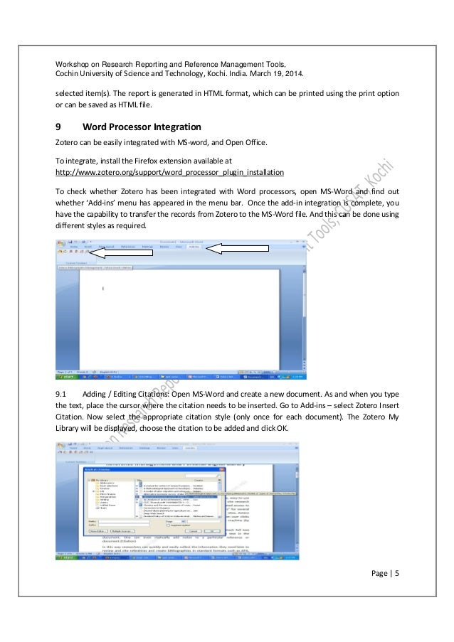 Reference Management Software An Introduction to Zotero