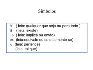 Símbolos
 