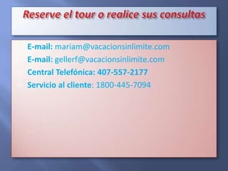 Intrucciones Para Enviarnos su Pago del 50%Puede hacer su pago por WESTERN UNION, por MONEY GRAM, por MONEY BOOKERS y por otros medios de pago.1.- PAGO POR WESTERN UNIONEl envio lo debe realizar a nombre de nuestro Gerente de la Agencia, no envie a otro nombre que no sea éste.Con el servicio Western Union®, usted puede enviar y recibir dinero rápidamente entre cualquiera de los 117.000 agentes u oficinas de todo el mundo. Chequee en Internet www.westernunion.com cuál es el agente más cercano a su domicilio, luego dirijase a la oficina mas cercana de Western Union , pregunte por el cajero de envios de dinero a otros paises, el cajero le entregara un formulario de envío de dinero.Complete el formulario de Envío de Dinero.Asegúrese de solicitar el formulario Para Enviar DineroIndíquele al empleado que el envío debe ser en dólares americanos y escriba en letras la cantidadEscriba en números la cantidad de dinero que enviará.Copie los datos del beneficiario de la manera que se indica aquí. Los mismos son los siguientes: Nombre: GELERApellido: FELLERDirección y número: 6260 SANDCREST CIRCLECiudad: ORLANDOEstado: FLORIDAPaís: USAEn el apartado Remitente escriba sus datos personales.Pague al cajero en efectivo el monto que desea enviar y la comisión de envío. Siempre le será requerida una identificación.Una vez hecho el depósito le entregarán el recibo que incluye su MTCN: Número de Control de Transferencia de Dinero (Money Transfer Control Number).Infórmenos por e-mail del importe enviado y del número de MTCN, nosotros a la brevedad cobraremos el dinero y procederemos a realizar los pagos y confirmaremos el pago por e-mail o teléfono.