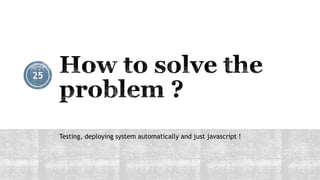Testing, deploying system automatically and just javascript !
25
 
