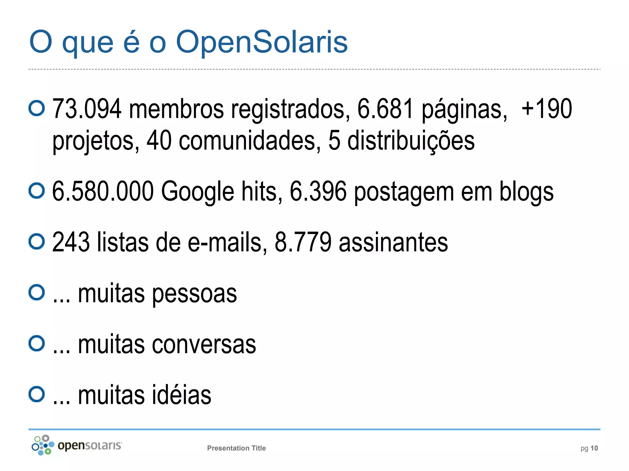 Introdução ao OpenSolaris