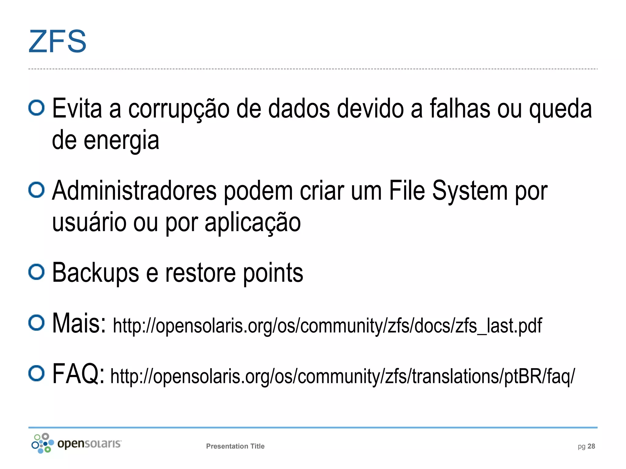 Introdução ao OpenSolaris