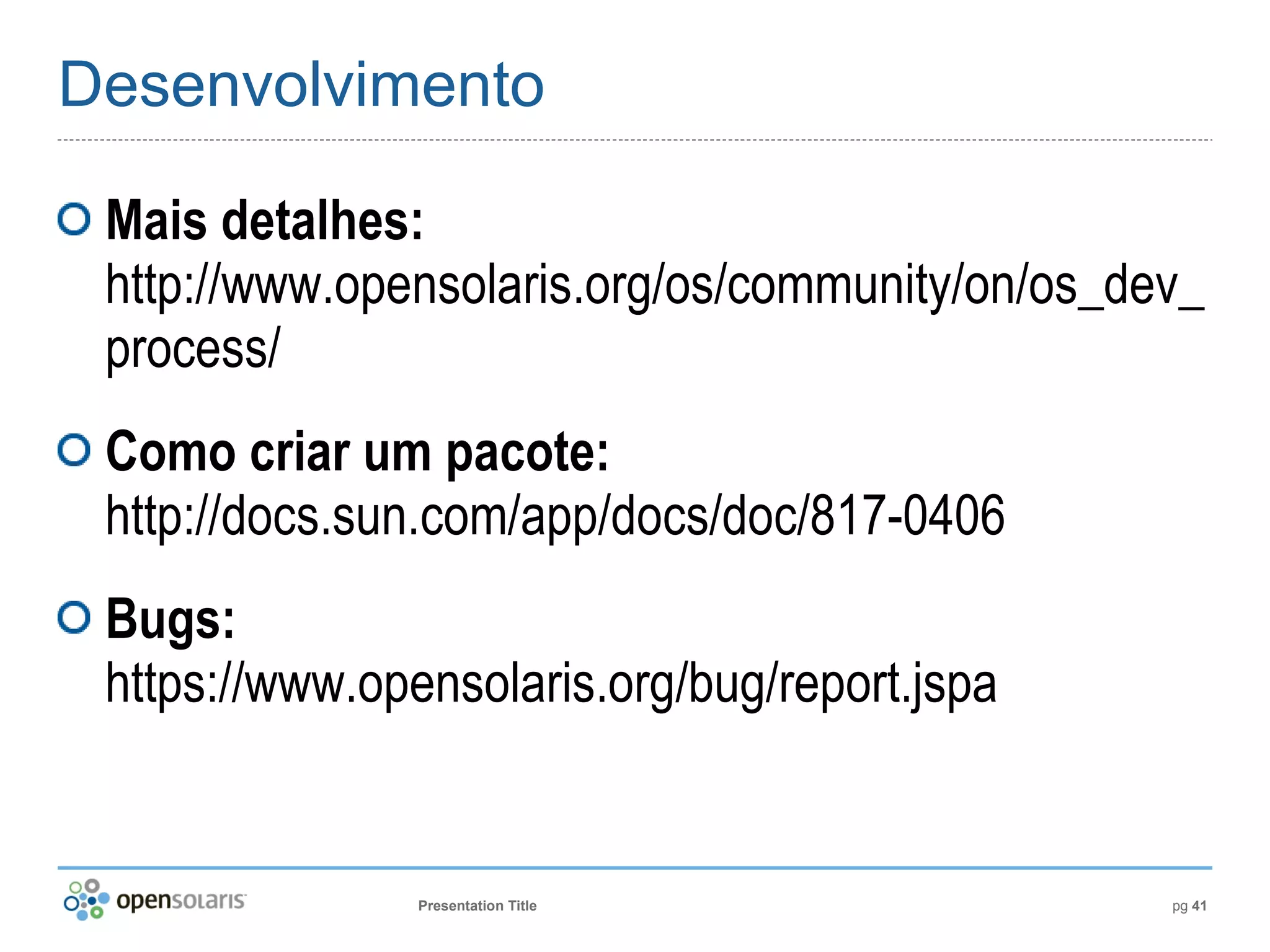 Introdução ao OpenSolaris