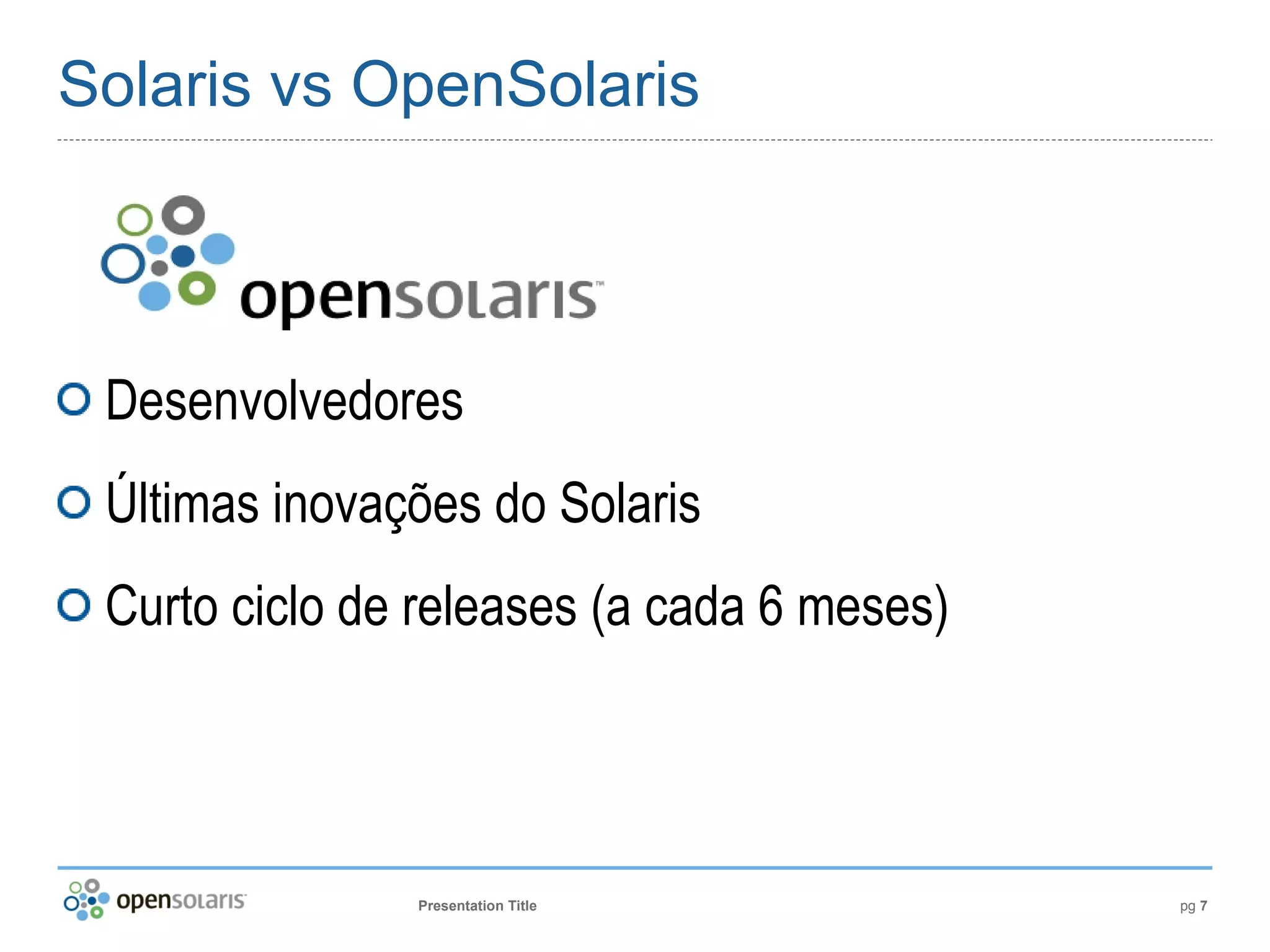 Introdução ao OpenSolaris