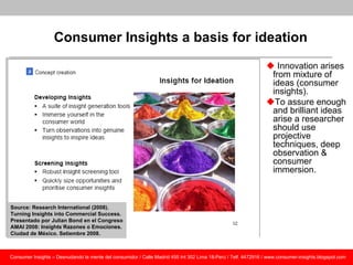 Consumer Insights a basis for ideation
                                                                                   ...