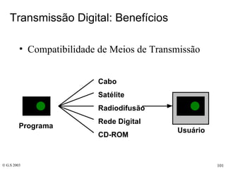 Transmissão Digital: Benefícios Compatibilidade de Meios de Transmissão 