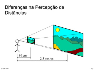 Diferenças na Percepção de Distâncias 2,5 metros 80 cm 