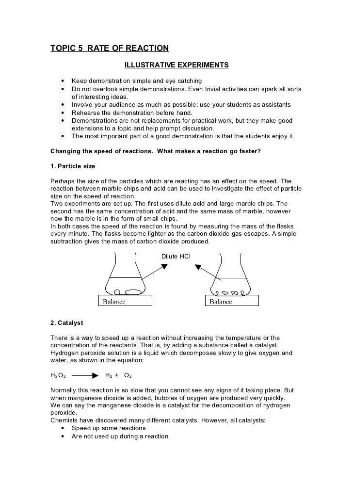 TOPIC 5. RATE OF REACTION-LAB