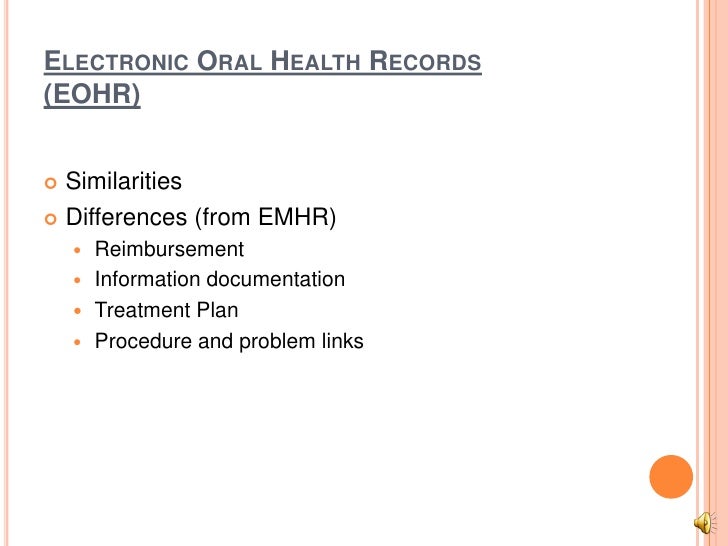 Electronic Oral Health Record