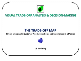 Inexpensively Leapfrogging the Competition THE TRADE-OFF MAPSimply Mapping All Customer Needs, Selections, and Experiences in a MarketDr. Rod King 