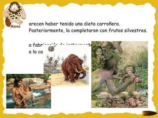 Parecen haber tenido una dieta carroñera. Posteriormente, la completaron con frutos silvestres. La fabricación de instrumentos les permitió dedicarse a la caza. 