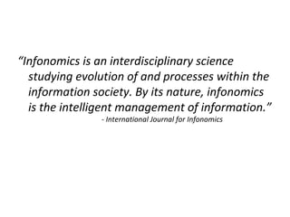 Industrial Infonomics | PPT