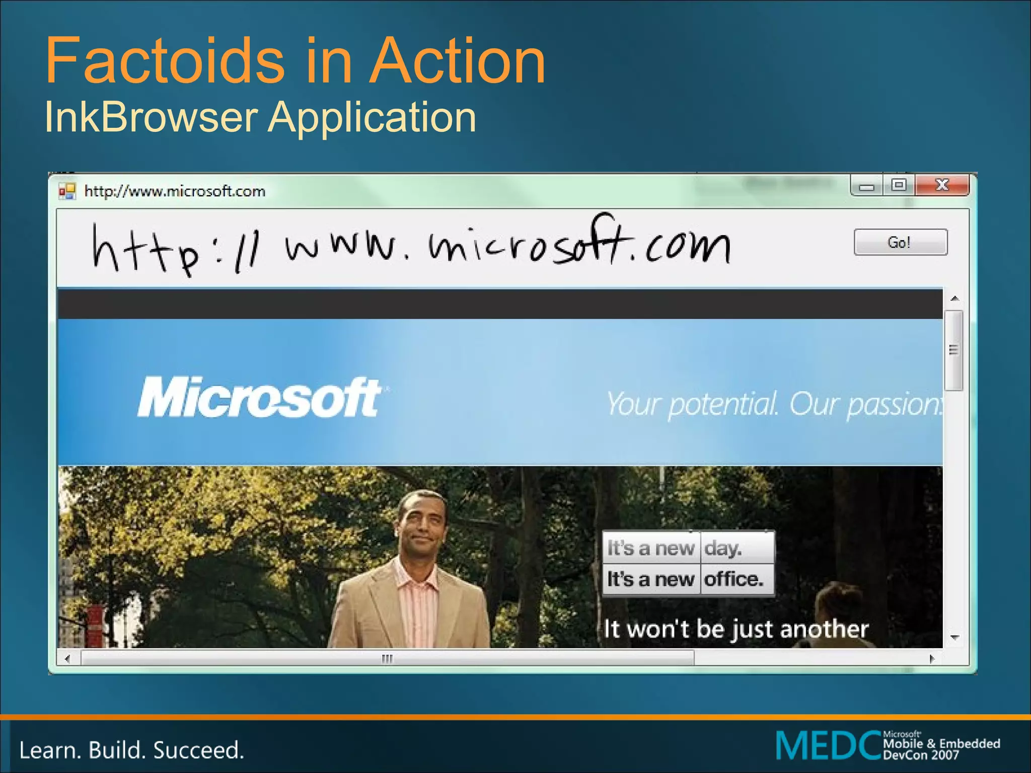 Factoids in Action InkBrowser Application 