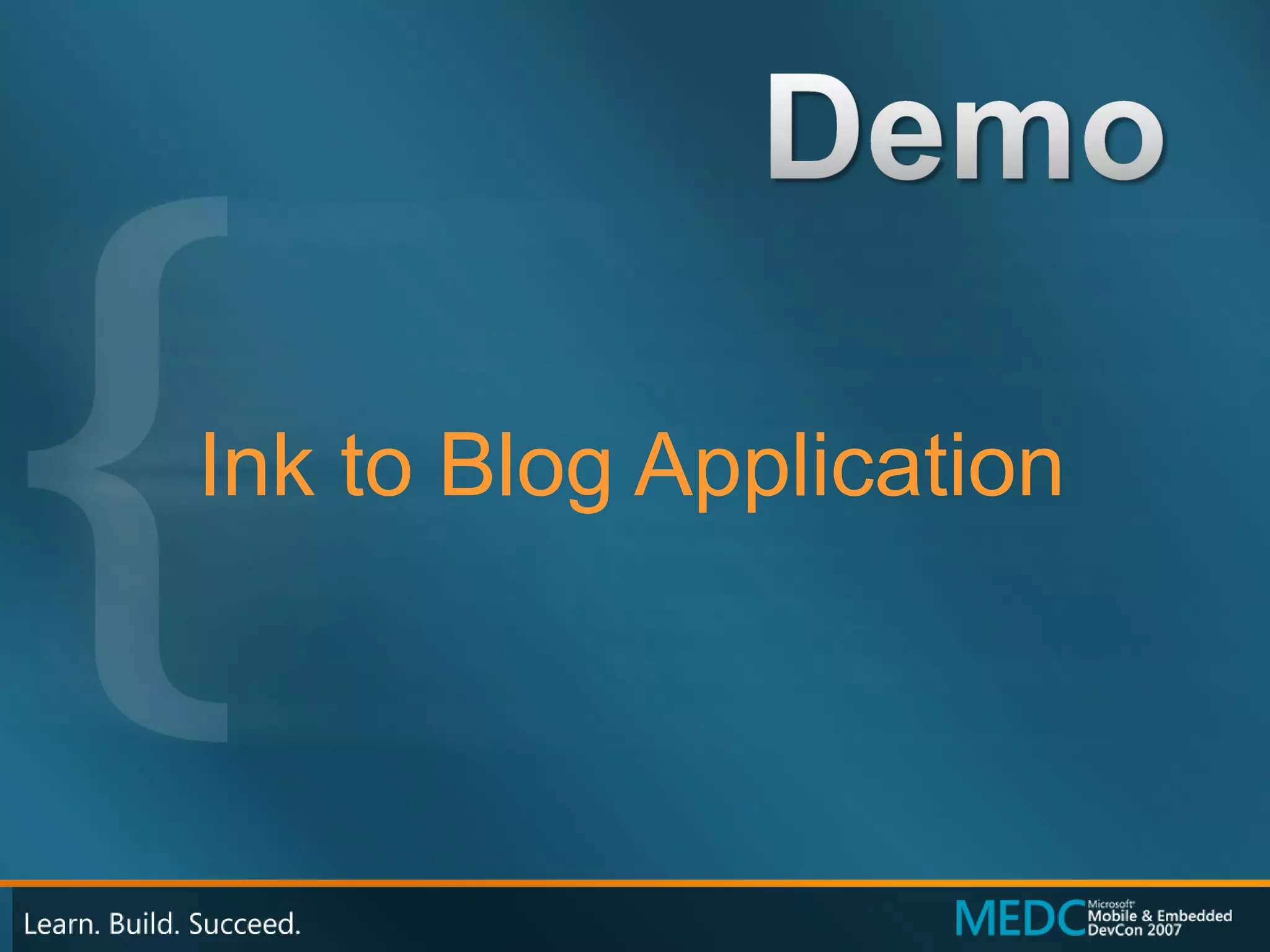 Ink to Blog Application 
