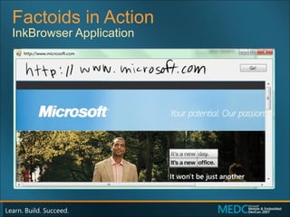 Factoids in Action InkBrowser Application 