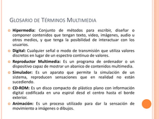 Principales Programas MultimediaAdobe Flash PlayerAdobe DirectionAdobe PremiereCorel Digital StudioK-Lite Codec Pack FullMplayerVideolanWindows Movie Maker